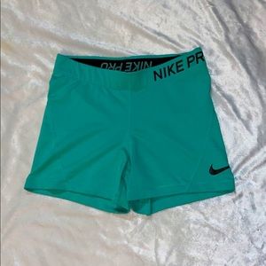 Teal Dri Fit Nike Pro Spandex